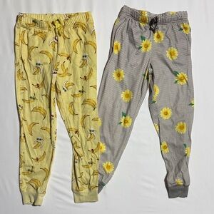 Old Navy Kids Yellow Banana & Sunflower Jogger Pants - 2-Pack